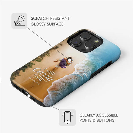I Will Carry You – Jesus Carrying Elderly Woman Isaiah 46:4 Christian Phone Case