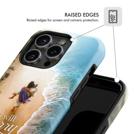 I Will Carry You – Jesus Carrying Elderly Woman Isaiah 46:4 Christian Phone Case