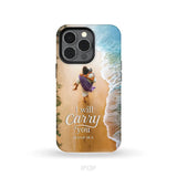 I Will Carry You – Jesus Carrying Elderly Woman Isaiah 46:4 Christian Phone Case iPhone 13 Pro / Tough Case