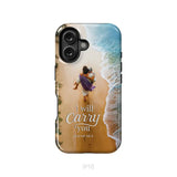 I Will Carry You – Jesus Carrying Elderly Woman Isaiah 46:4 Christian Phone Case iPhone 16 / Tough Case