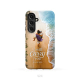I Will Carry You – Jesus Carrying Elderly Woman Isaiah 46:4 Christian Phone Case Samsung Galaxy S24 / Tough Case