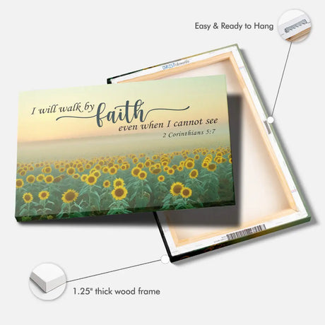 Inspirational Christian gift reminding believers to walk by faith, not by sight.