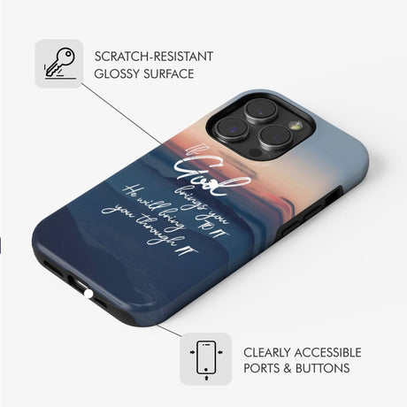 If God brings you to it he will bring through phone case Christian cases