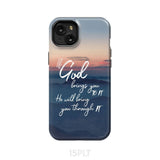 If God brings you to it he will bring through phone case Christian cases iPhone 15 Plus / Tough