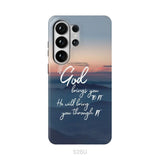 If God brings you to it he will bring you through it phone case Christian phone cases Samsung Galaxy S26 Ultra / Tough