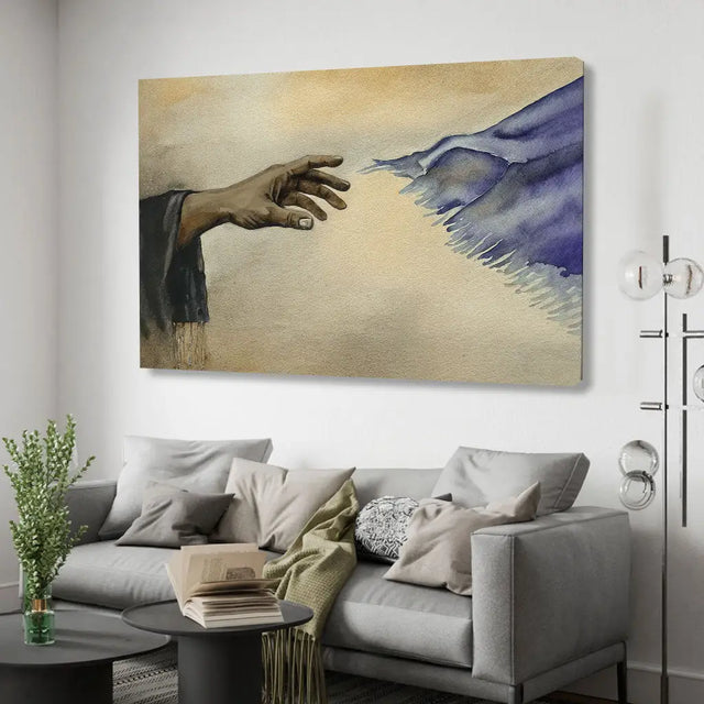 "If Only I Could Touch The Hem Of His Garment" Christian wall art, inspired by biblical faith and healing.