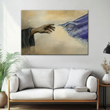 Religious artwork portraying the biblical message of faith and trust in Christ’s power.