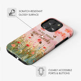 In All Things Give Thanks Flower Field Butterflies Phone Case