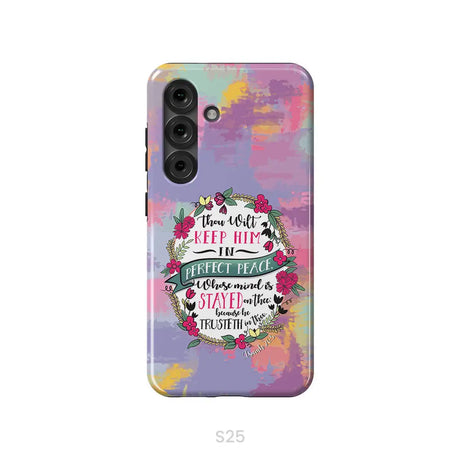 Isaiah 26:3 KJV Thou Wilt Keep Him In Perfect Peace Phone Case Samsung Galaxy S25 / Tough Case