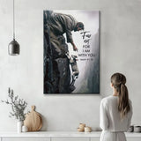 Bible verse wall decor showing Jesus reaching to save a lamb, paired with Isaiah 41:10 'Fear not for I am with you'.