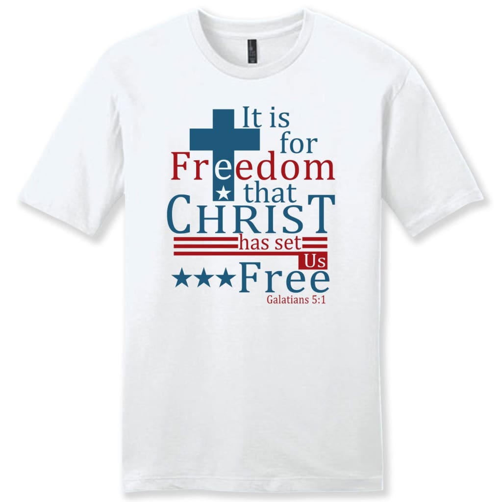 It is for freedom that Christ has set us free Men’s t-shirt White / S