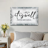 Christian wall decor with "It Is Well With My Soul," a modern design to inspire peace and faith in any space.