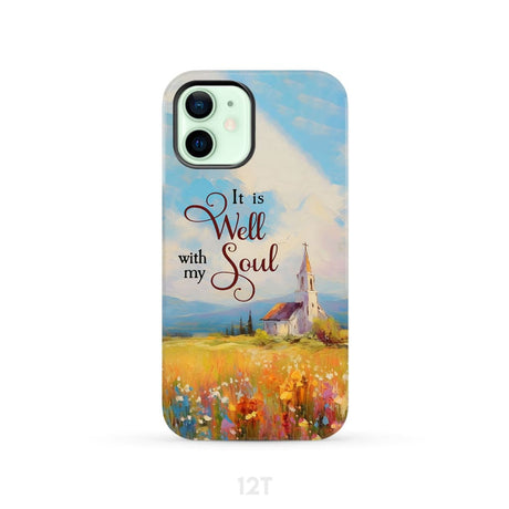 It is Well With My Soul Church Art Phone Case iPhone 12 / Tough