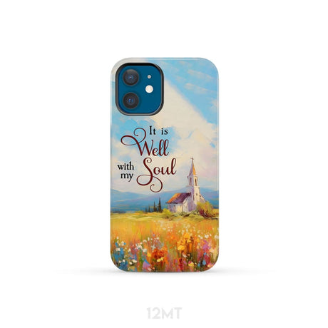 It is Well With My Soul Church Art Phone Case iPhone 12 Mini / Tough