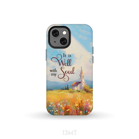 It is Well With My Soul Church Art Phone Case iPhone 13 Mini / Tough