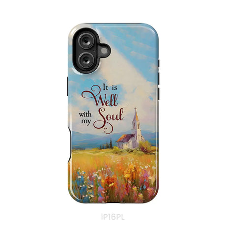 It is Well With My Soul Church Art Phone Case iPhone 16 Plus / Tough Case