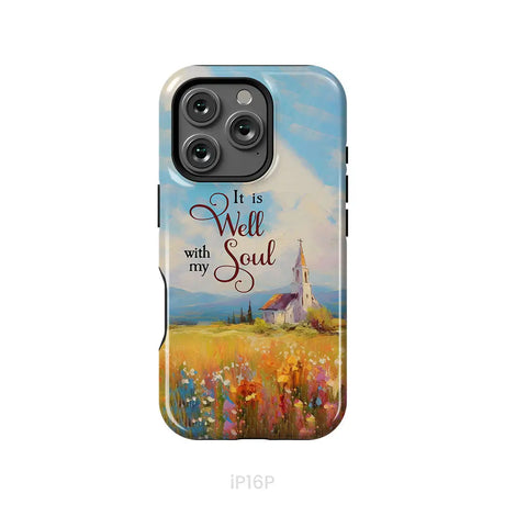 It is Well With My Soul Church Art Phone Case iPhone 16 Pro / Tough Case