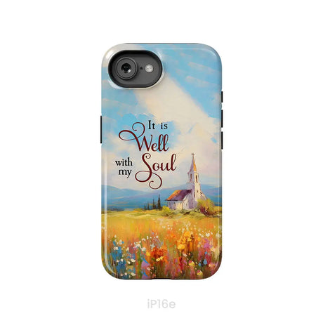 It is Well With My Soul Church Art Phone Case iPhone 16e / Tough Case