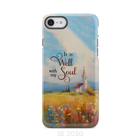 It is Well With My Soul Church Art Phone Case iPhone SE 2020 / Tough