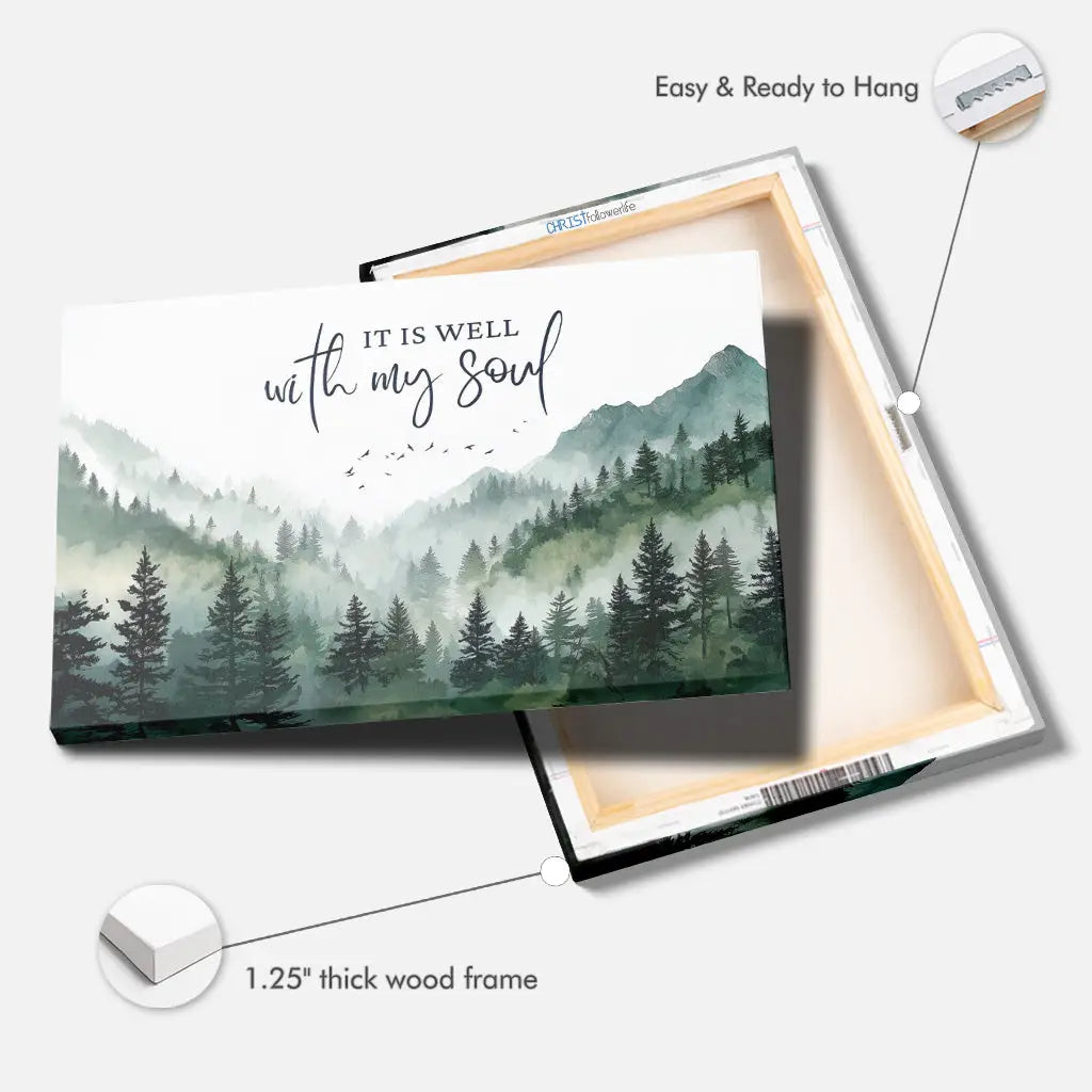 It Is Well With My Soul Dandelion Wall Art Canvas Print