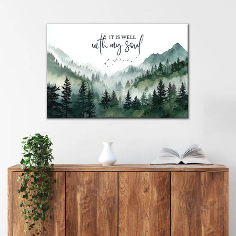 It Is Well With My Soul Dandelion Wall Art Canvas