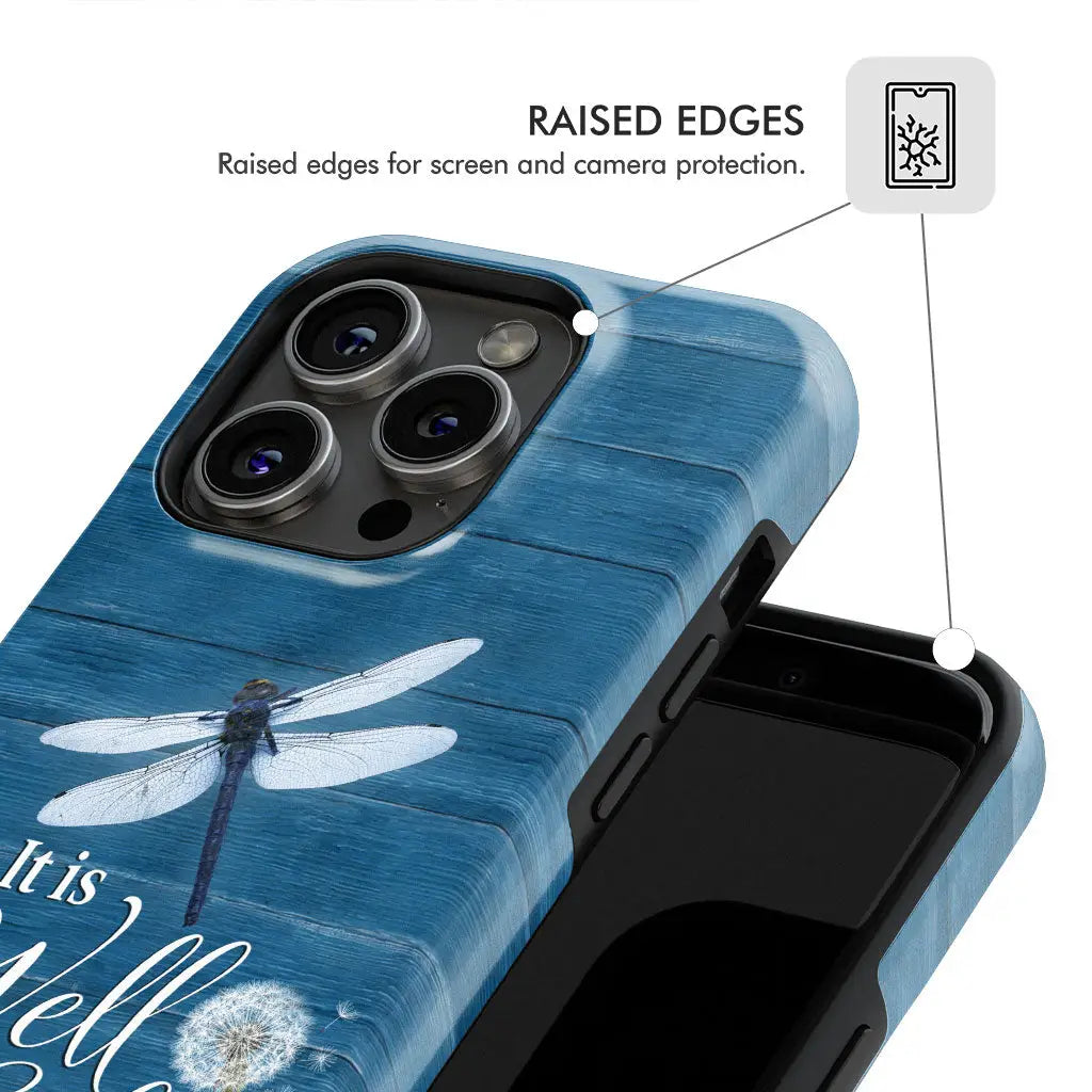 It Is Well With My Soul Dragonfly Christian Phone Case