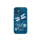 It Is Well With My Soul Dragonfly Christian Phone Case iPhone 12 Mini / Tough Case
