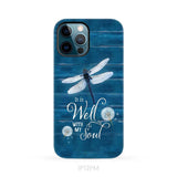 It Is Well With My Soul Dragonfly Christian Phone Case iPhone 12 Pro Max / Tough Case
