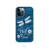 It Is Well With My Soul Dragonfly Christian Phone Case iPhone 12 Pro / Tough Case