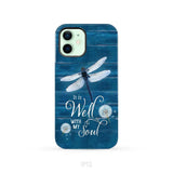 It Is Well With My Soul Dragonfly Christian Phone Case iPhone 12 / Tough Case