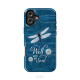 It Is Well With My Soul Dragonfly Christian Phone Case iPhone 16 Plus / Tough Case