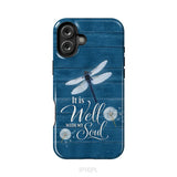 It Is Well With My Soul Dragonfly Christian Phone Case iPhone 16 Plus / Tough Case
