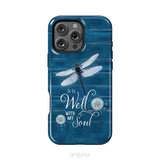 It Is Well With My Soul Dragonfly Christian Phone Case iPhone 16 Pro Max / Tough Case