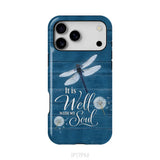 It Is Well With My Soul Dragonfly Christian Phone Case iPhone 17 Pro Max / Tough Case