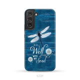 It Is Well With My Soul Dragonfly Christian Phone Case Samsung Galaxy S22 Plus / Tough Case