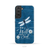 It Is Well With My Soul Dragonfly Christian Phone Case Samsung Galaxy S22 Plus / Tough Case