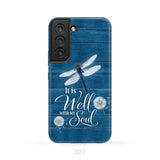It Is Well With My Soul Dragonfly Christian Phone Case Samsung Galaxy S22 / Tough Case