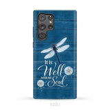 It Is Well With My Soul Dragonfly Christian Phone Case Samsung Galaxy S22 Ultra / Tough Case