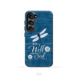It Is Well With My Soul Dragonfly Christian Phone Case Samsung Galaxy S23 (Not for S23 FE) / Tough Case