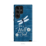 It Is Well With My Soul Dragonfly Christian Phone Case Samsung Galaxy S24 Ultra / Tough Case