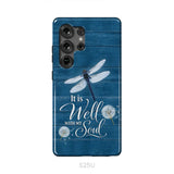 It Is Well With My Soul Dragonfly Christian Phone Case Samsung Galaxy S25 Ultra / Tough Case