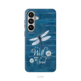 It Is Well With My Soul Dragonfly Christian Phone Case Samsung Galaxy S26 Plus / Tough Case