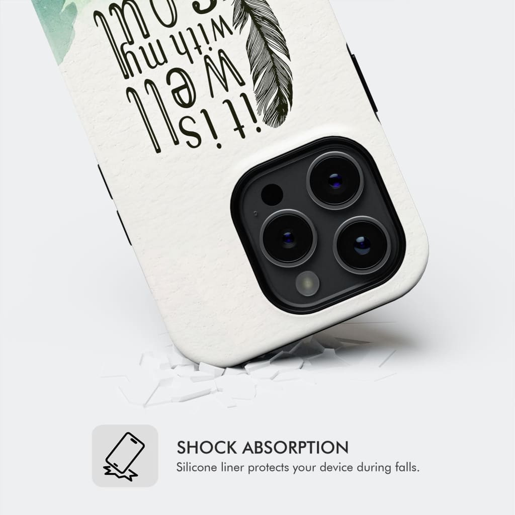 It is Well With My Soul Feather Phone Case