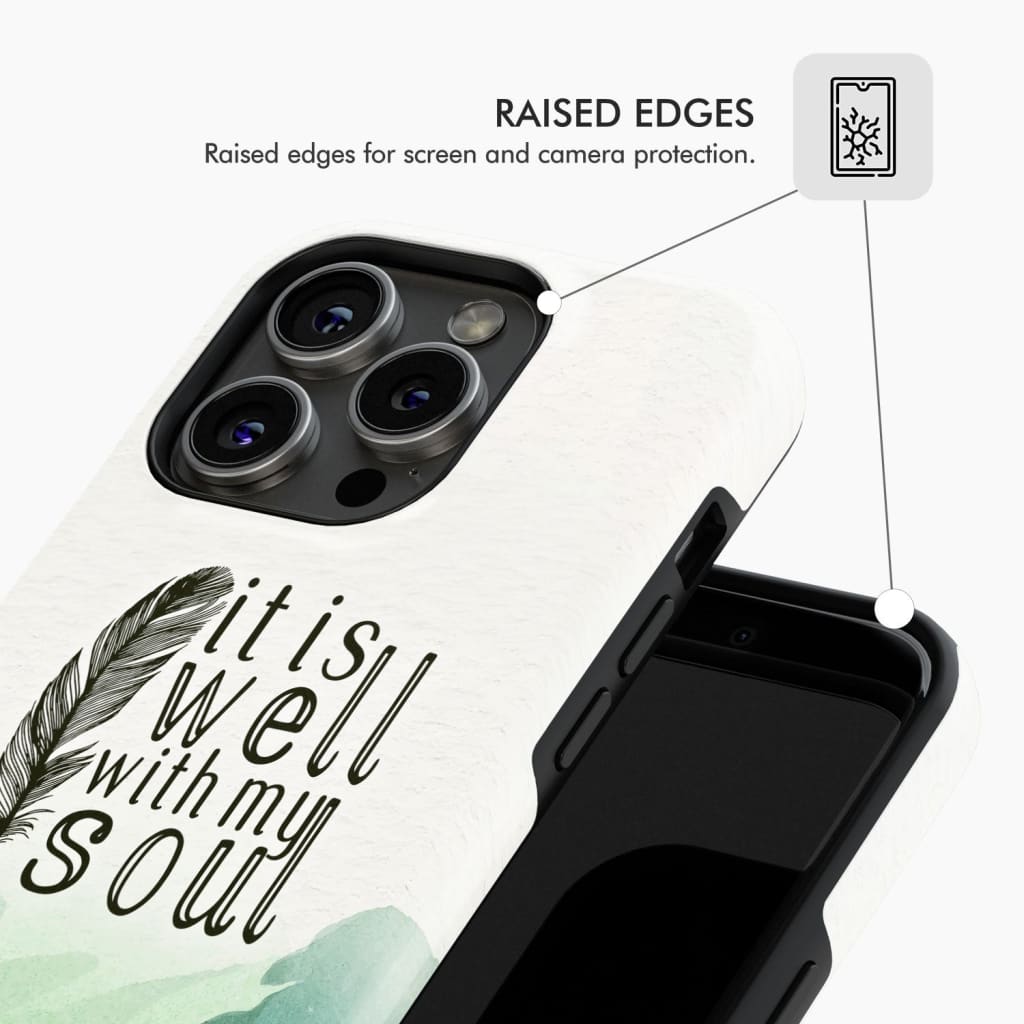 It is Well With My Soul Feather Phone Case