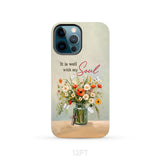 It is Well With My Soul Flowers in Jar Christian Phone Case iPhone 12 Pro / Tough