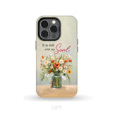 It is Well With My Soul Flowers in Jar Christian Phone Case iPhone 13 Pro / Tough
