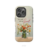 It is Well With My Soul Flowers in Jar Christian Phone Case iPhone 16 Pro / Tough Case