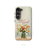 It is Well With My Soul Flowers in Jar Christian Phone Case Samsung Galaxy S23 (Not for FE) / Tough