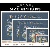 James 1:2 Today I Choose Joy Butterfly Flower Mason Jar Wall Art Canvas Size Options