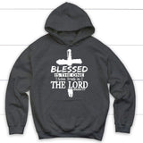 Jeremiah 17:7 blessed is the one who trusts in the Lord hoodie Dark Heather / S